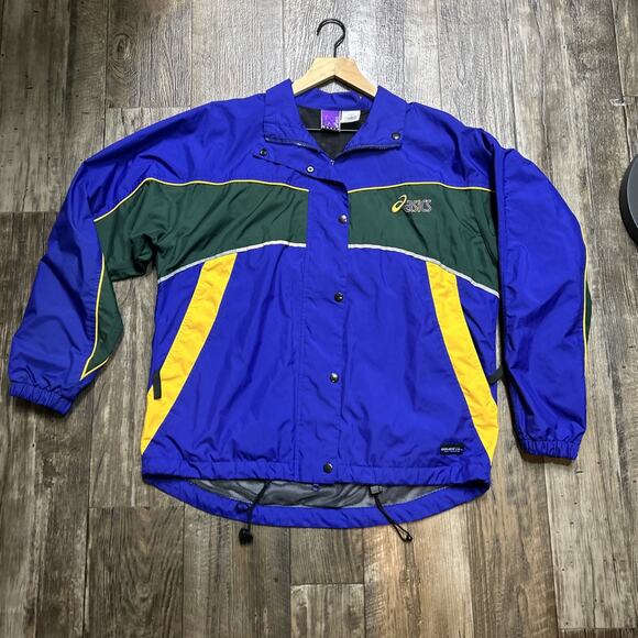 Asics Jackets & Blazers - Vintage Asics Full Zip 80s 90s Windbreaker Jacket Size Large WT93 Multicolor